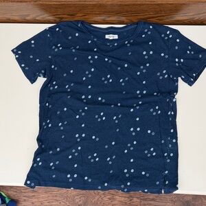 Madewell Kids Dark Blue Polka Dot Tee
